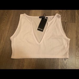 Nasty gal white crop top